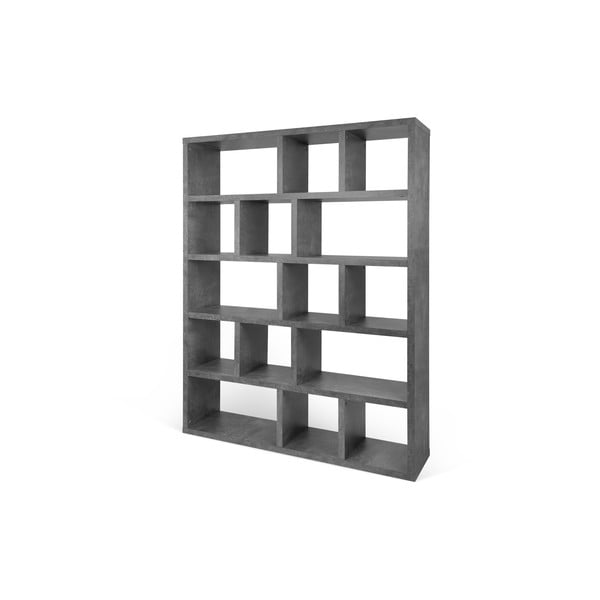 Szürke könyvespolc beton dekorral 150x198 cm Berlin – TemaHome-image-2