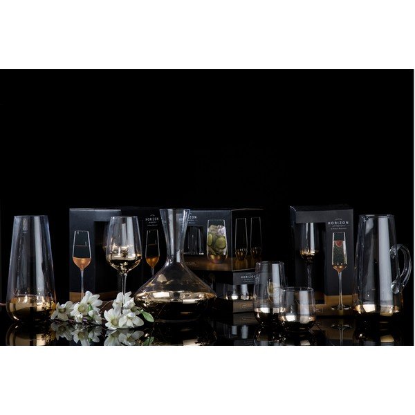 Horizon 4 db borospohár aranyszínű részletekkel - Premier Housewares-image-2