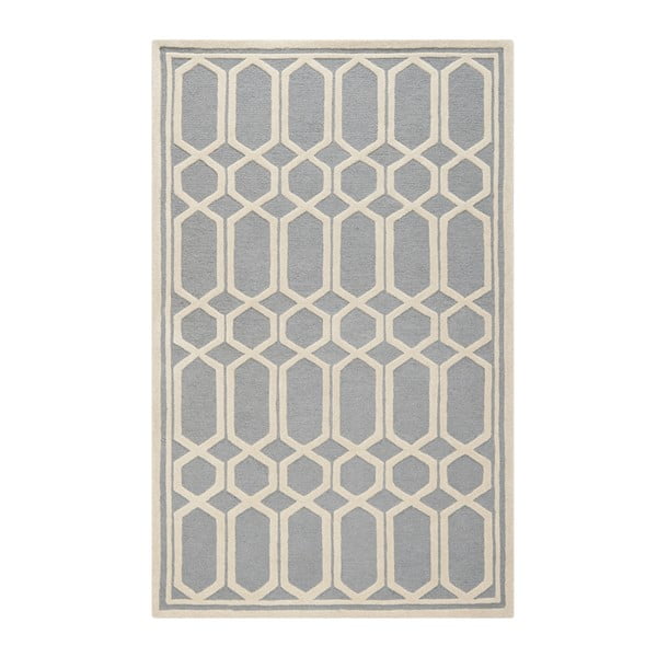 Olivia szürke gyapjú szőnyeg, 121 x 182 cm - Safavieh