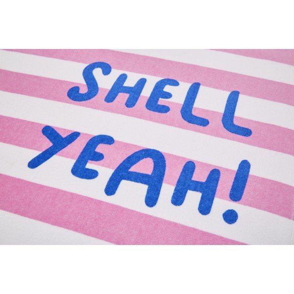 Rózsaszín strandtörölköző 160x76 cm Shell Yeah – Catherine Lansfield-image-1