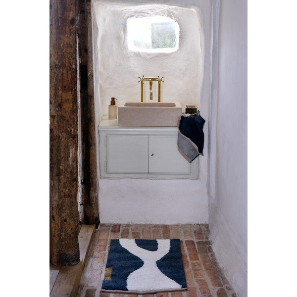 Sötétszürke-bézs mosható pamut szőnyeg 50x80 cm Figura – Mette Ditmer Denmark-image-1