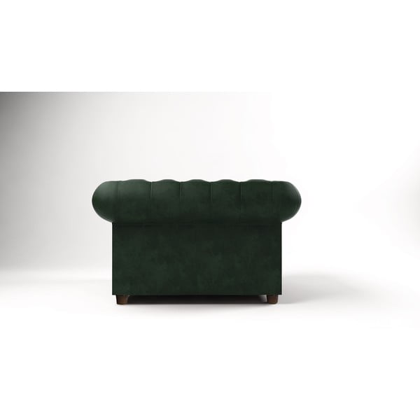 Sötétzöld bársony fotel Cambridge – Ropez-image-2