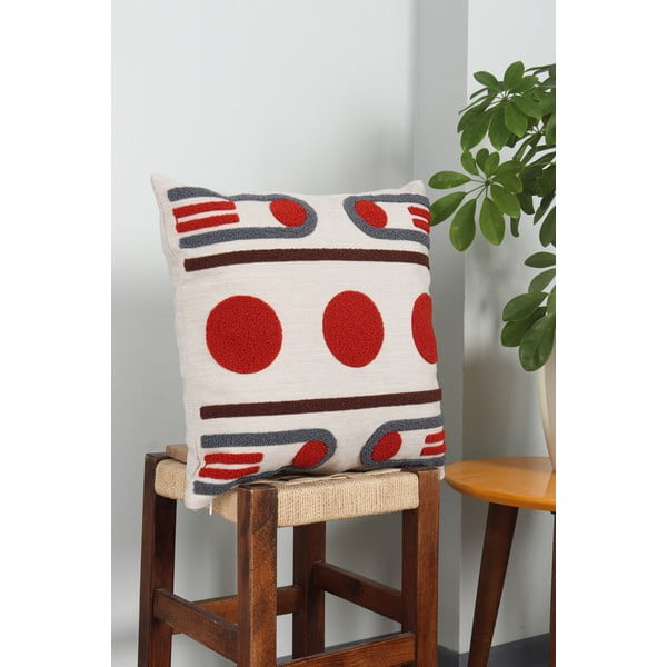 Len párnahuzat 43x43 cm Geometrik – Mioli Decor-image-2