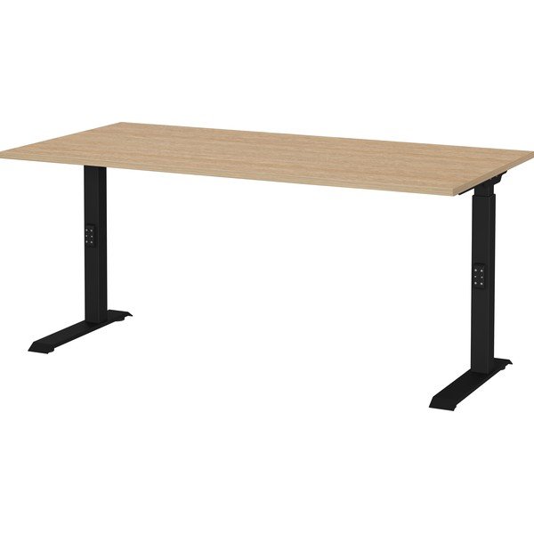 Állítható íróasztal tölgyfa dekoros asztallappal 80x160 cm Lissabon – Germania