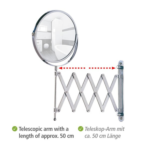 Kozmetikai nagyítós tükör (háromszoros) ø 17 cm Exclusive – Wenko-image-3