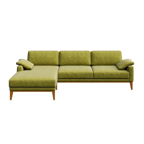 Musso zöld kanapé bal oldali fekvőfotellel - MESONICA