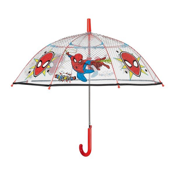 Spiderman Marvel átlátszó szélálló gyerek esernyő, ⌀ 74 cm - Ambiance