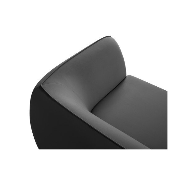 Sötétszürke bársony kanapé 190 cm Lando – Micadoni Home-image-4