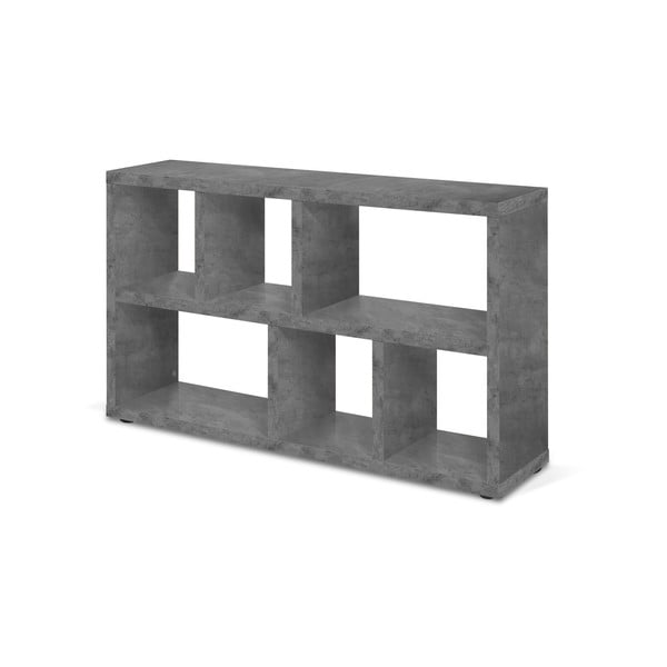 Szürke könyvespolc beton dekorral 150x83 cm Berlin – TemaHome-image-4