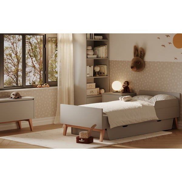 Szürke gyerekágy alatti fiók 90x200 cm Swing – Pinio-image-1