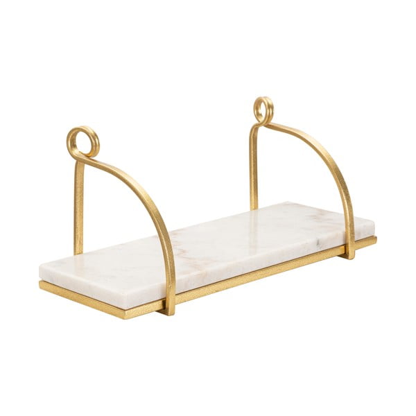 Fehér-aranyszínű márvány fali polc 40 cm Marble – Mauro Ferretti-image-2