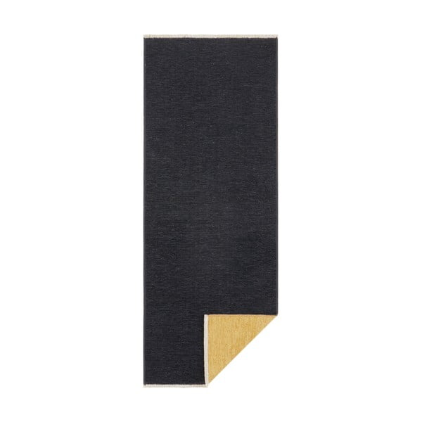 Duo fekete-sárga kétoldalas szőnyeg, 80 x 200 cm - Hanse Home