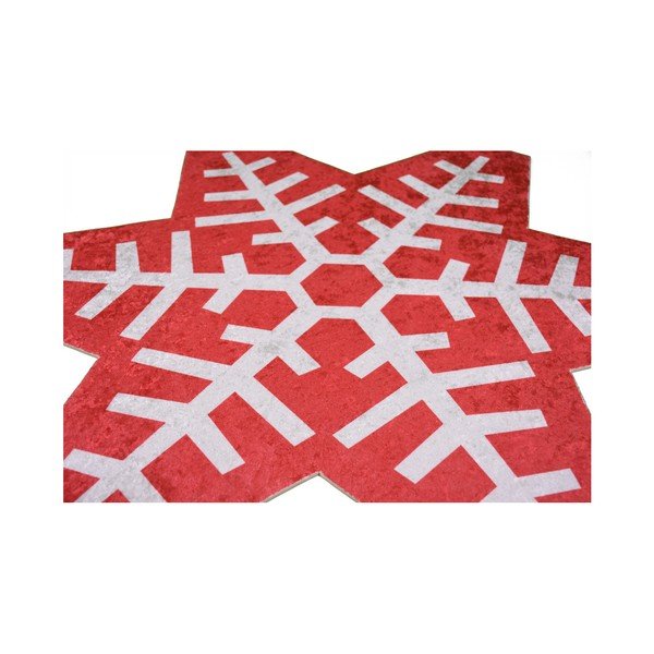Snowflake Special piros-fehér szőnyeg, 160 x 160 cm - Vitaus-image-2
