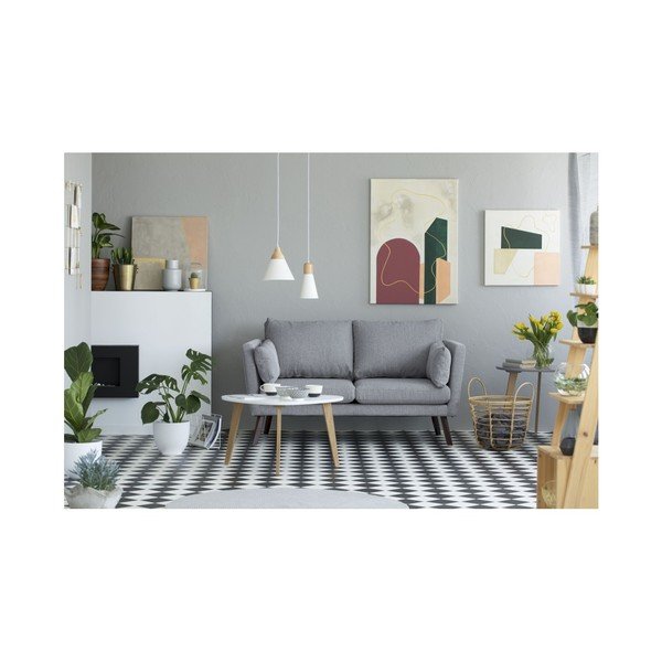 Elena világosszürke kétszemélyes kanapé - Mazzini Sofas-image-2