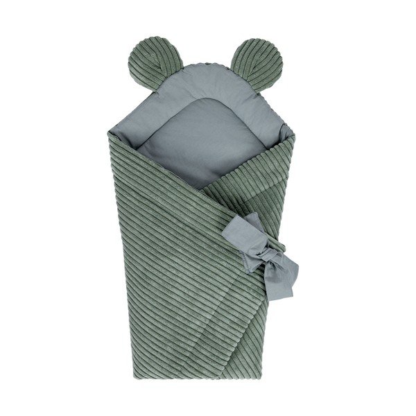 Zöld kordbársony babapólya 35x65 cm – Meowbaby