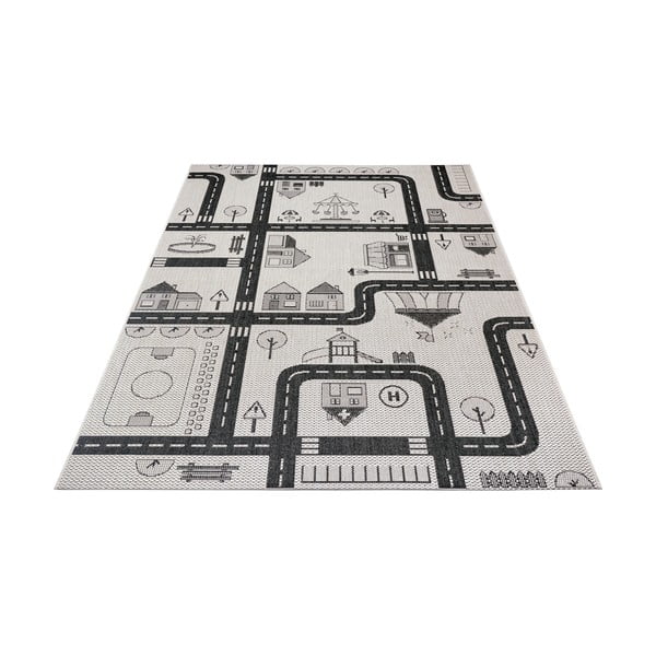City krémszínű szőnyeg gyerekeknek, 160x230 cm - Ragami-image-3