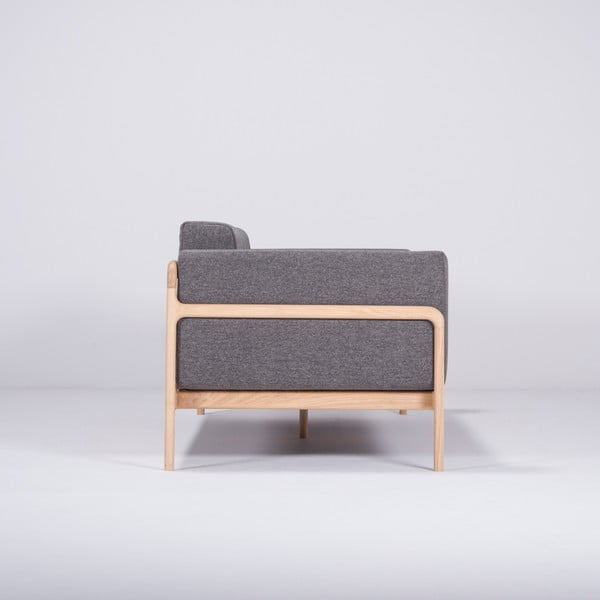 Fawn sötétszürke kanapé tölgyfából, 210 cm - Gazzda-image-2