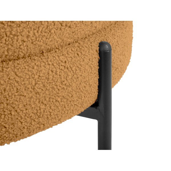 Világosbarna buklé fotel Noble – Leitmotiv-image-1