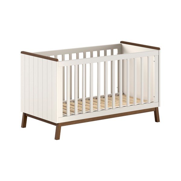 Bézs borovi fenyő babaágy levehető oldallal-állítható magassággal 70x140 cm Sezane – Vipack