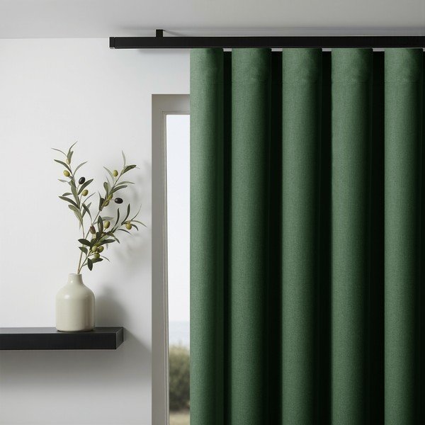 Sötétzöld dimout (részleges sötétítő) függöny 140x250 cm Calisto – Filumi-image-2