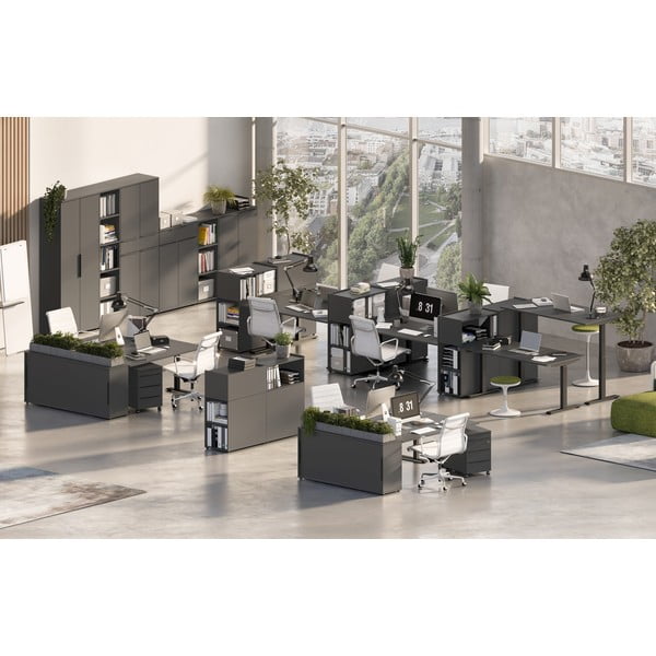 Antracitszürke ruhásszekrény 81x197 cm Mailand – Germania-image-1