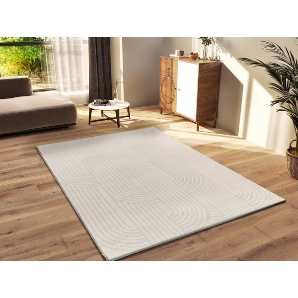 Világosszürke-elefántcsont színű szőnyeg 160x230 cm Baresa – Universal-image-1