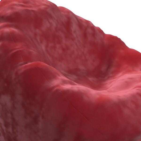 Piros babzsákfotel Posh Velvet - Yellow Tipi-image-1