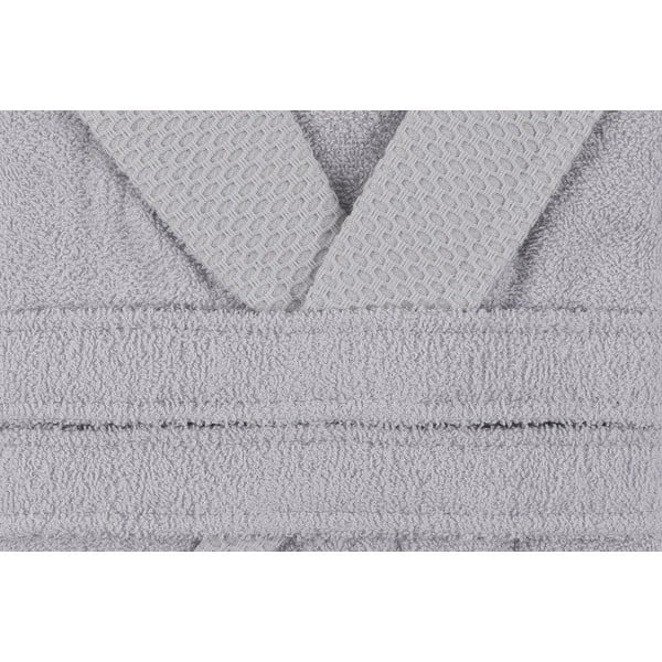 Szürke pamut fürdőköpeny M Cappa – Foutastic-image-3