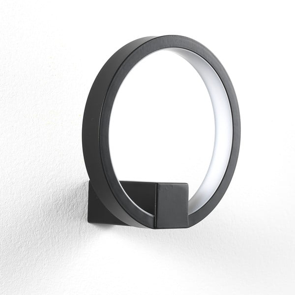 Ring fekete falilámpa, ø 15 cm - Tomasucci