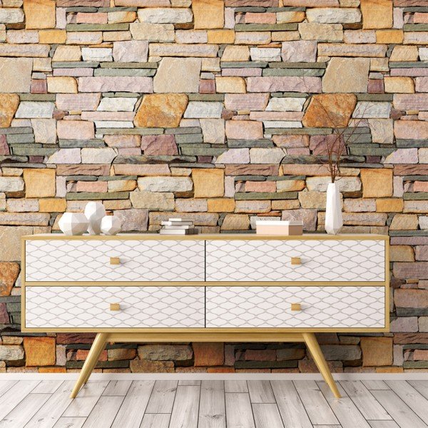 Wall Materials Stones from The Esterel falmatrica, 40 x 40 cm - Ambiance-image-3