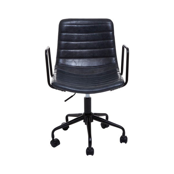 Sötétszürke bőrutánzat irodai szék Forbes – Premier Housewares-image-2