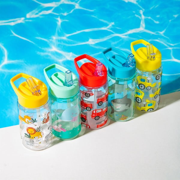 Drink Up Safari gyerek vizespalack szívószállal, 400 ml - Sass & Belle-image-1