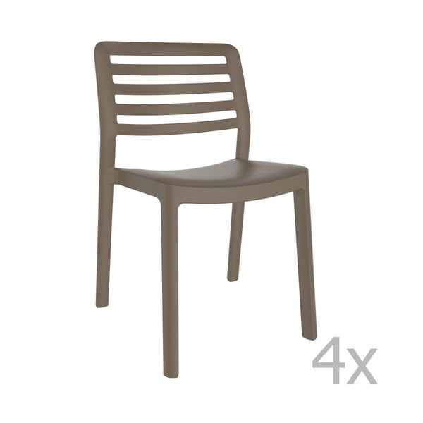 Wind csokoládébarna kerti szék, 4 darab - Resol