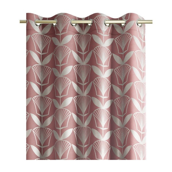 Floris rózsaszín függöny, 140 x 250 cm - AmeliaHome