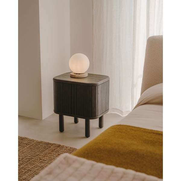 Sötétbarna éjjeliszekrény Mailen – Kave Home-image-1
