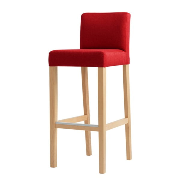 Wilton piros bárszék natúr lábakkal - Custom Form