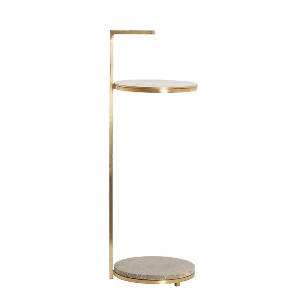Kerek tárolóasztal márvány asztallappal ø 26 cm Leda – Light & Living