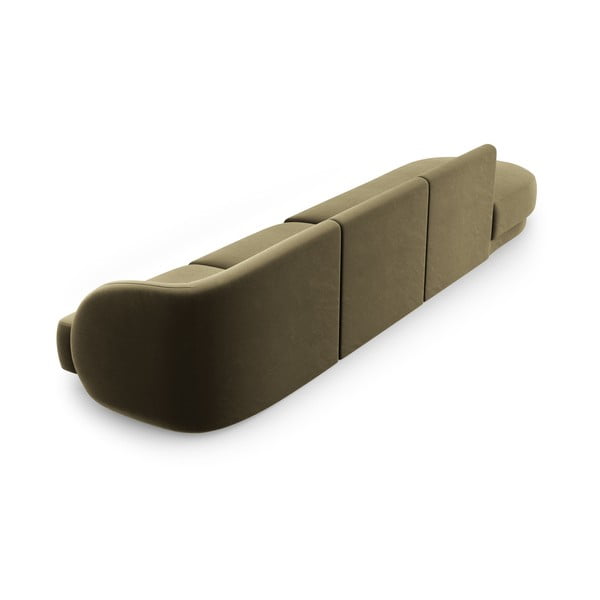 Zöld bársony kanapé 302 cm Miley – Micadoni Home-image-4
