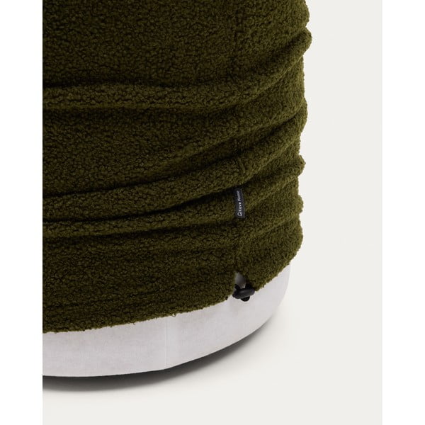 Zöld buklé puff Kaeli – Kave Home-image-2