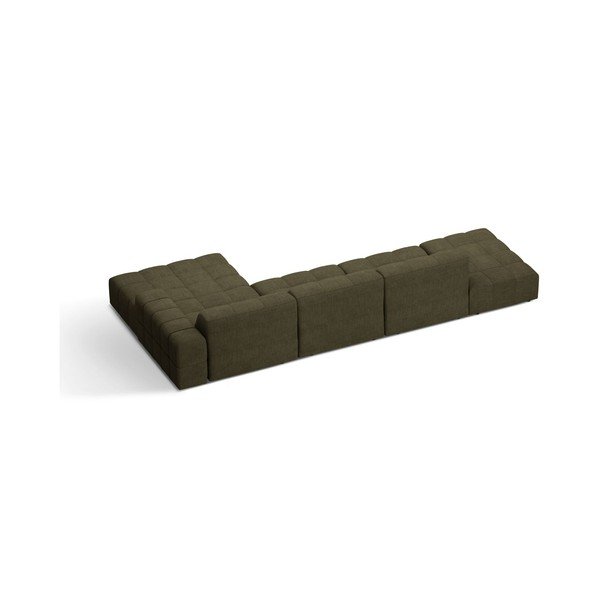 Khaki zsenília sarokkanapé (jobb oldali-heverő résszel) Chicago – Cosmopolitan Design-image-2