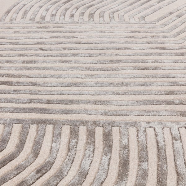 Krémszínű kézi szövésű gyapjú keverék szőnyeg 160x230 cm Matrix – Asiatic Carpets-image-3