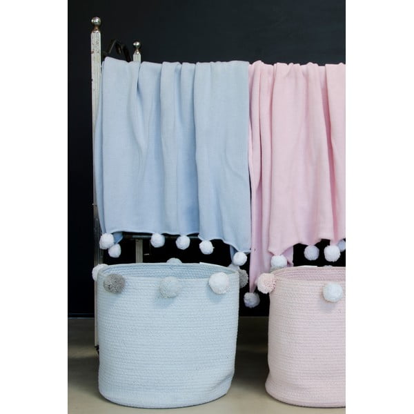 Világoskék textil játéktároló kosár ø 30x30 cm Bubbly – Lorena Canals-image-3