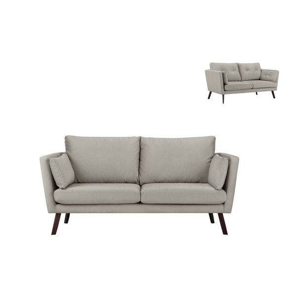 Elena világosszürke háromszemélyes kanapé - Mazzini Sofas-image-1