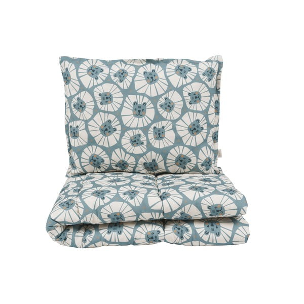 Kék babaágynemű szett Denim Lions – Malomi Kids-image-2