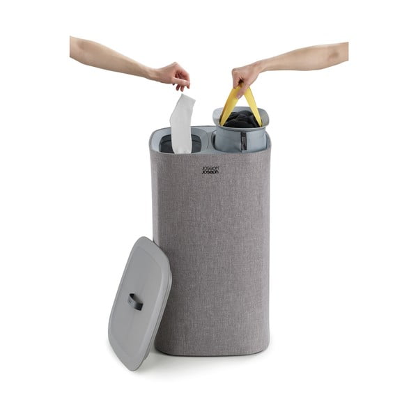 Tota szürke textil szennyeskosár, 60 l - Joseph Joseph-image-4