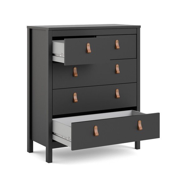 Fekete magas komód 82x99 cm Madrid – Tvilum-image-3