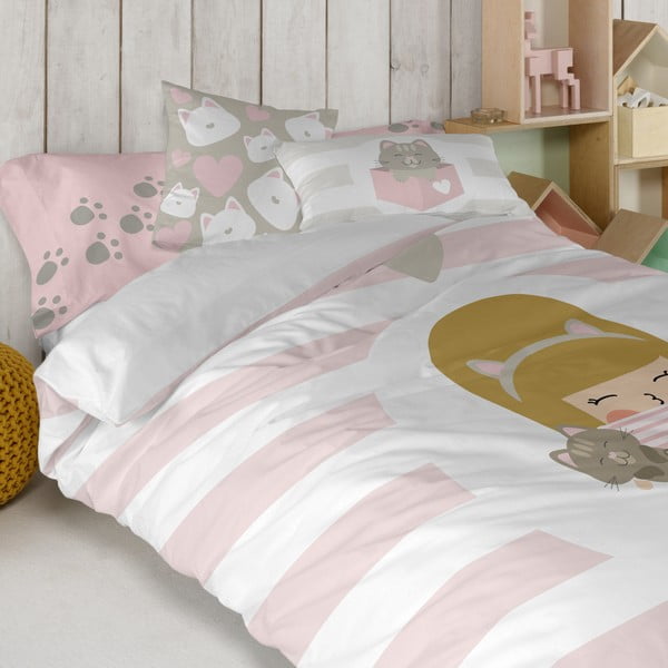 Kitty párnahuzat 100% pamutból, 50 x 30 cm - Happynois-image-1