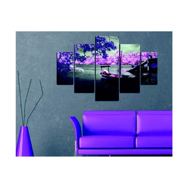 Purple Water többrészes kép, 92 x 56 cm-image-1