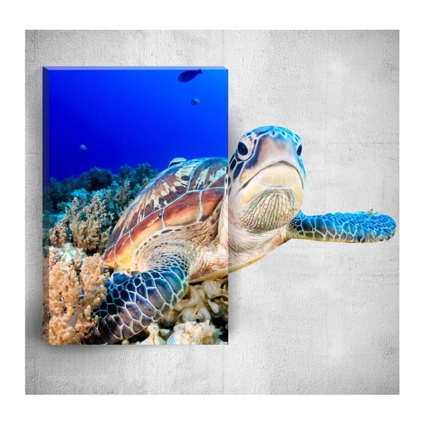 Sea Turtle 3D fali kép, 40 x 60 cm - Mosticx