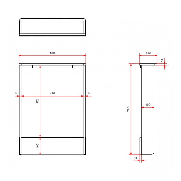 Fehér pelenkázó feltét (alkalmas komód mélysége 57 cm) Amori – Vipack-image-2